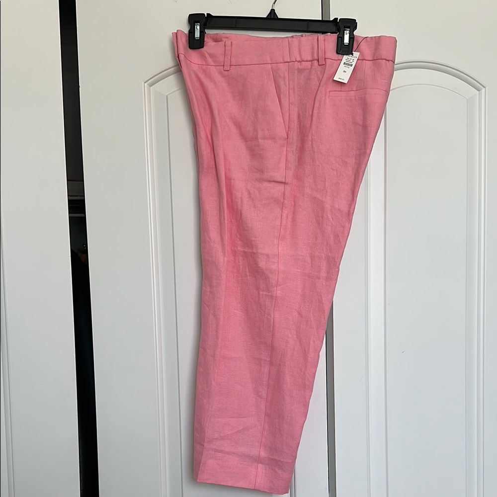 NWT Talbots Pink Cropped Pants Lightweight Ankle Length Size 8P Spring Summer